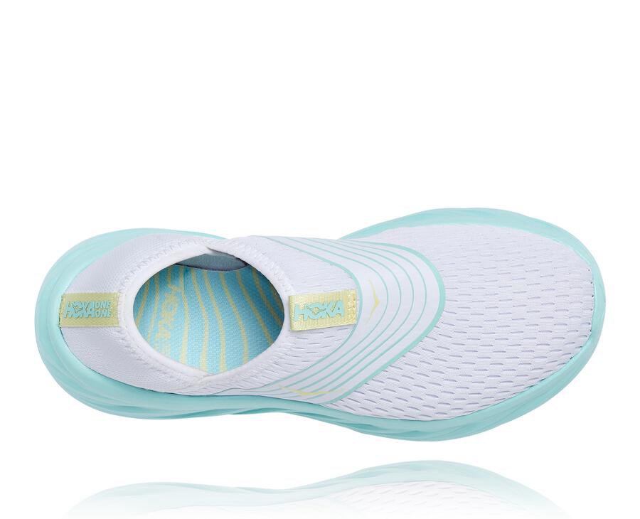 Sandalias Hoka One One Mujer Blancos/Azules - Ora Recovery - CWFT36895